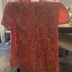 Floral print plus size shirt